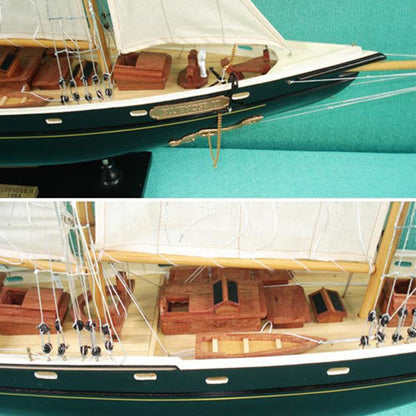 33" Unfinished Wood Hand Painted Model Boat HomeRoots
