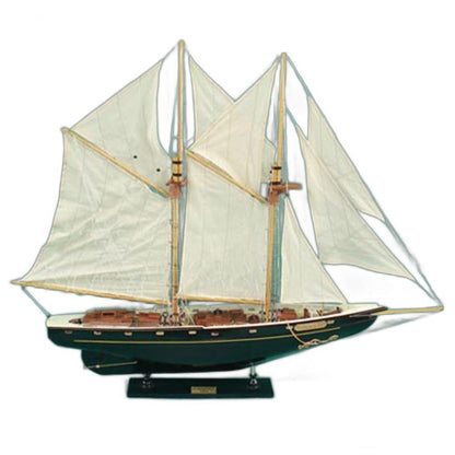33" Unfinished Wood Hand Painted Model Boat HomeRoots