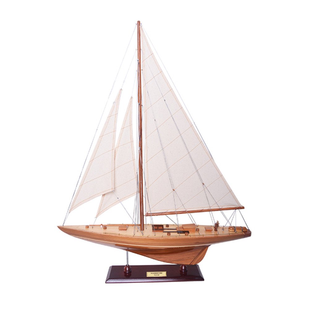 39" Unfinished Wood Hand Painted Model Boat HomeRoots
