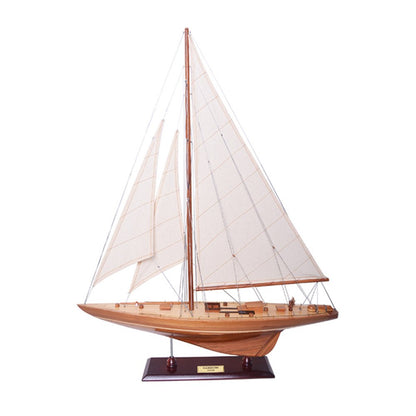 39" Unfinished Wood Hand Painted Model Boat HomeRoots