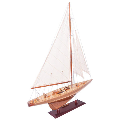 39" Unfinished Wood Hand Painted Model Boat HomeRoots