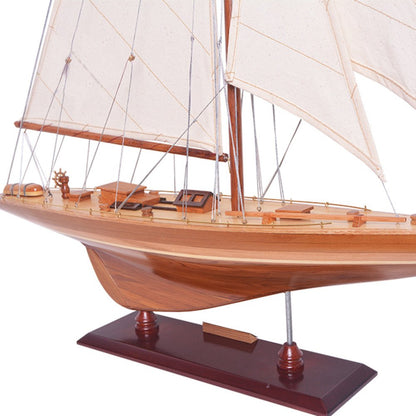 39" Unfinished Wood Hand Painted Model Boat HomeRoots