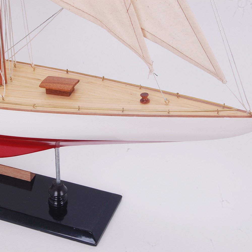 31" Unfinished Wood Hand Painted Model Boat HomeRoots
