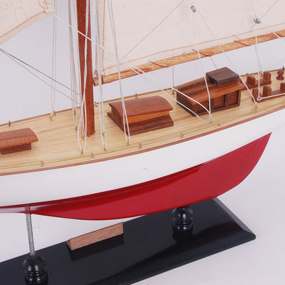 31" Unfinished Wood Hand Painted Model Boat HomeRoots