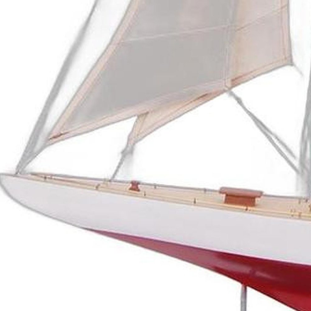 31" Unfinished Wood Hand Painted Model Boat HomeRoots