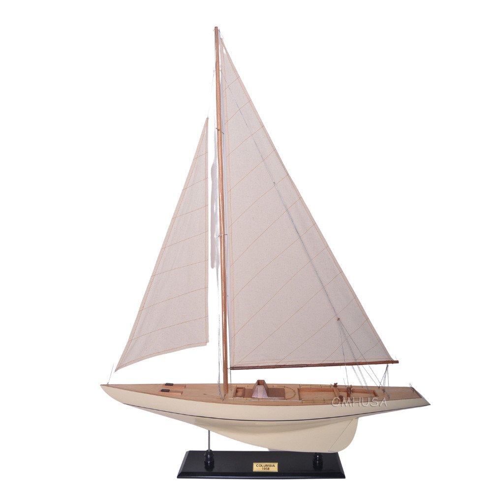 30" Unfinished Wood Hand Painted Model Boat HomeRoots