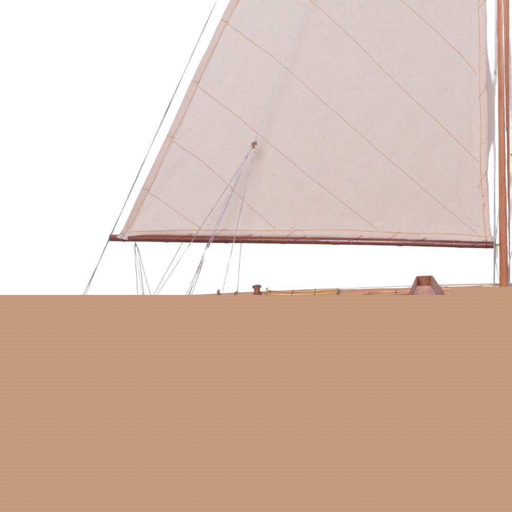30" Unfinished Wood Hand Painted Model Boat HomeRoots