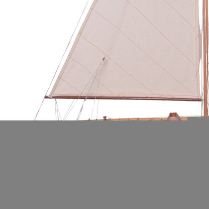 30" Unfinished Wood Hand Painted Model Boat HomeRoots