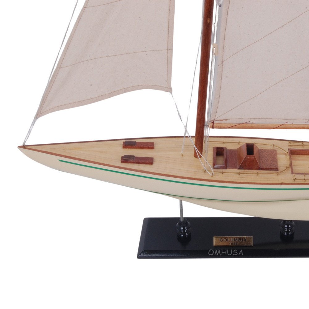30" Unfinished Wood Hand Painted Model Boat HomeRoots
