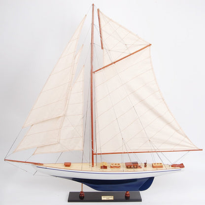 30" Unfinished Wood Hand Painted Model Boat HomeRoots