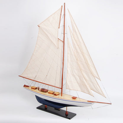 30" Unfinished Wood Hand Painted Model Boat HomeRoots