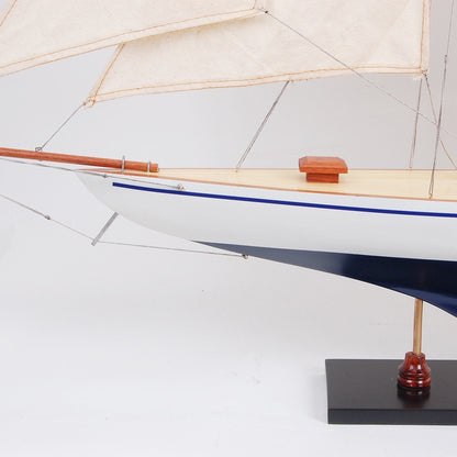 30" Unfinished Wood Hand Painted Model Boat HomeRoots