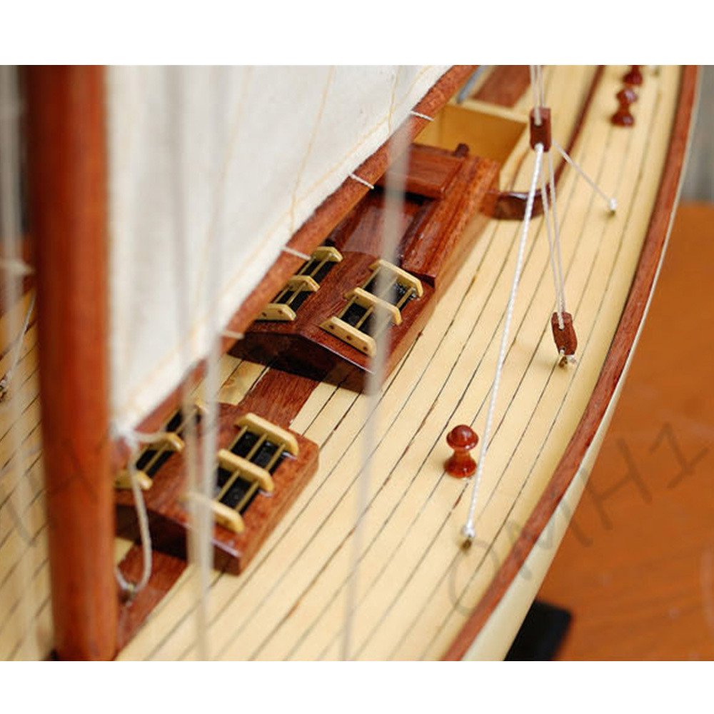 32" Unfinished Wood Hand Painted Model Boat HomeRoots