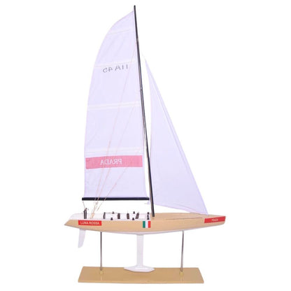 52" Unfinished Wood Hand Painted Model Boat HomeRoots