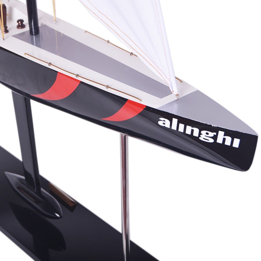 52" Unfinished Wood Hand Painted Model Boat HomeRoots