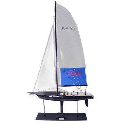 52" Unfinished Wood Hand Painted Model Boat HomeRoots