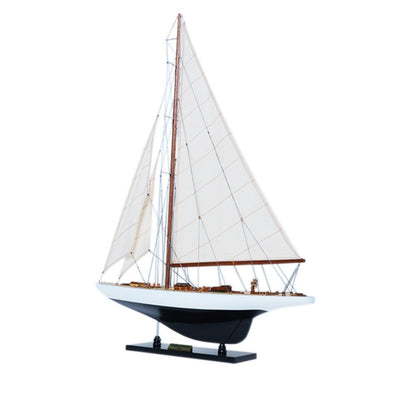 31" Unfinished Wood Hand Painted Model Boat HomeRoots