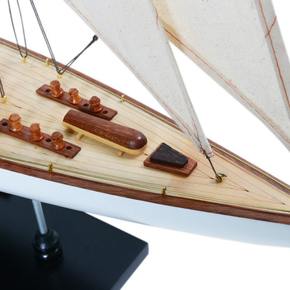 31" Unfinished Wood Hand Painted Model Boat HomeRoots