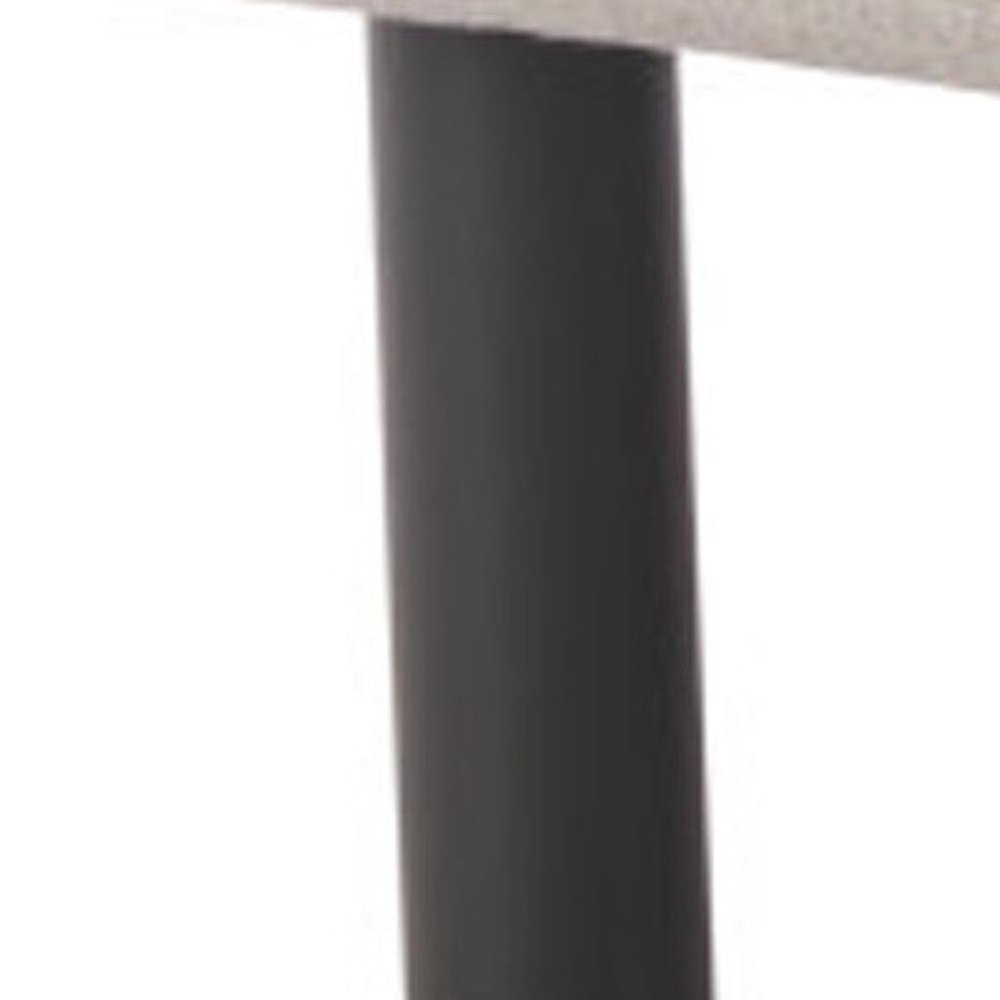 33" Beige and Black Fabric Side Chair HomeRoots