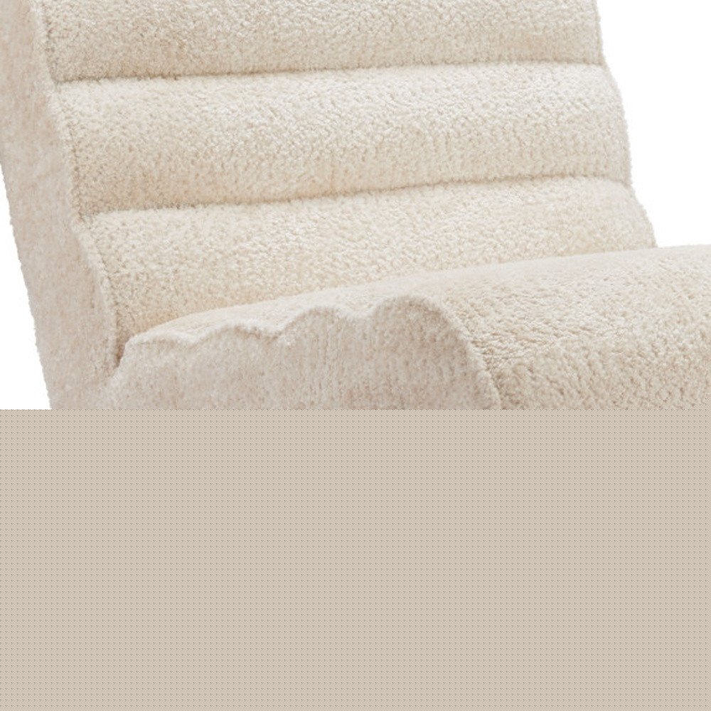 26" Beige and Black Upholstered Side Chair HomeRoots
