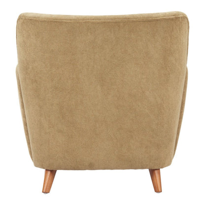 34" Green and Brown Upholstered Arm Chair HomeRoots