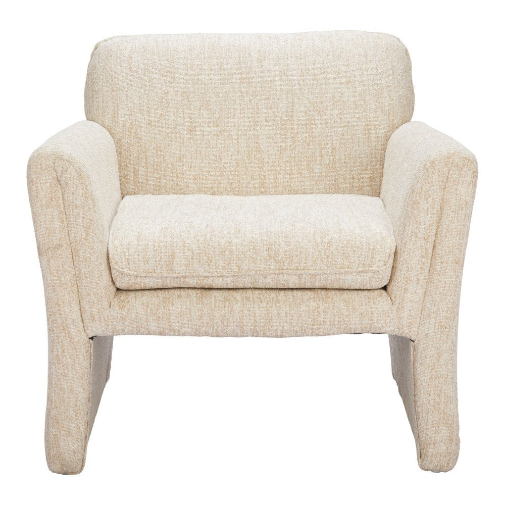 33" Beige Upholstered Arm Chair HomeRoots