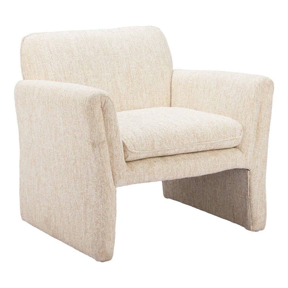 33" Beige Upholstered Arm Chair HomeRoots