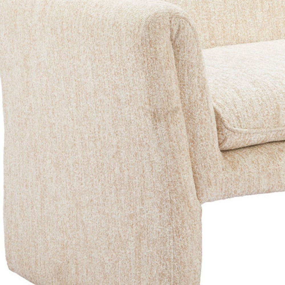 33" Beige Upholstered Arm Chair HomeRoots