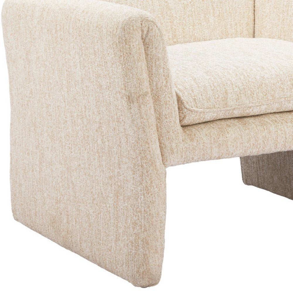 33" Beige Upholstered Arm Chair HomeRoots