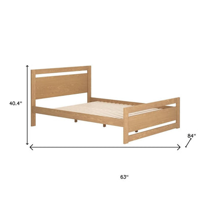Brown Wood Queen Bed Frame HomeRoots