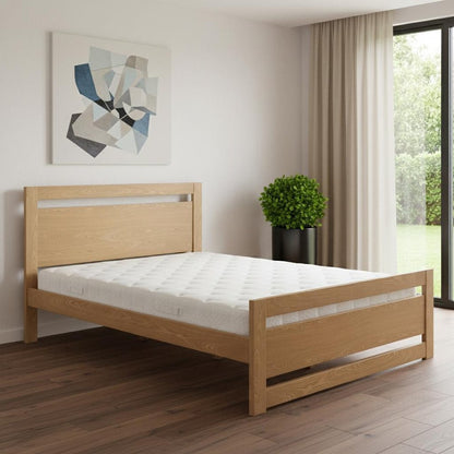 Natural Wood Queen Bed Frame HomeRoots