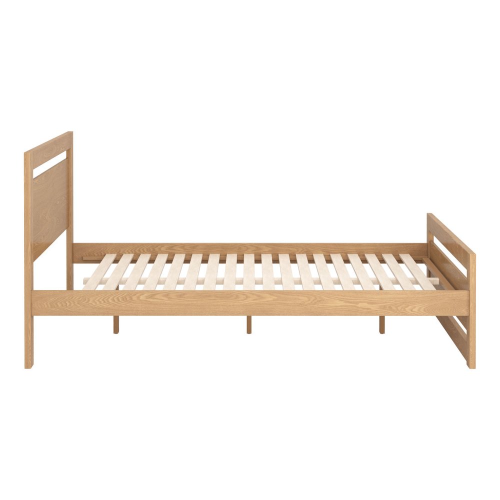 Natural Wood Queen Bed Frame HomeRoots
