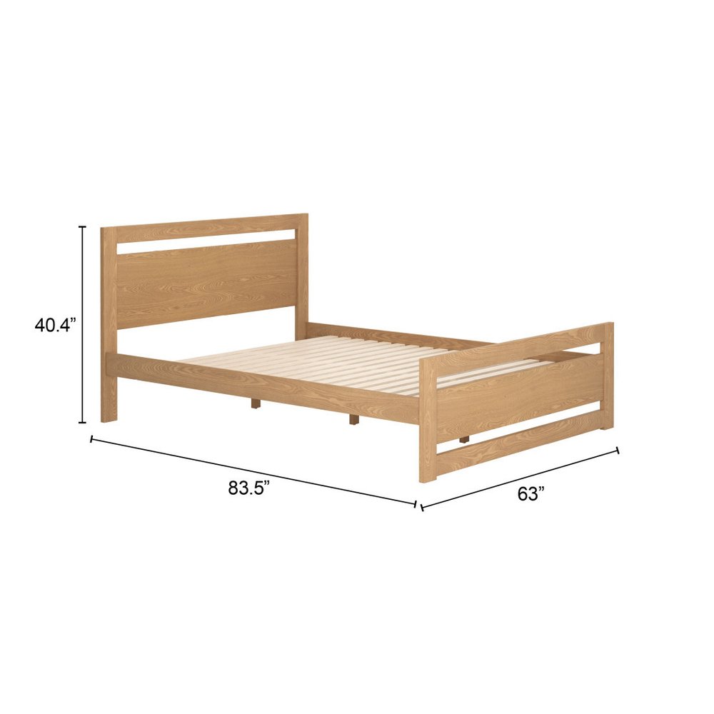 Brown Wood Queen Bed Frame HomeRoots