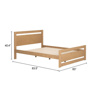 Brown Wood Queen Bed Frame HomeRoots