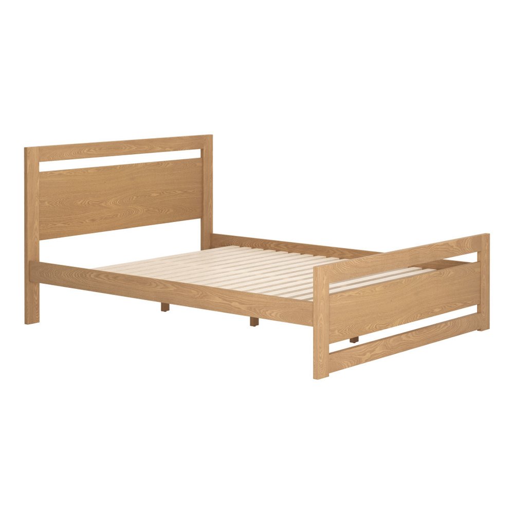 Natural Wood Queen Bed Frame HomeRoots