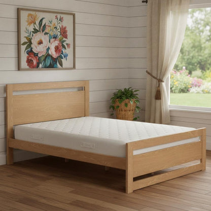 Natural Wood Queen Bed Frame HomeRoots