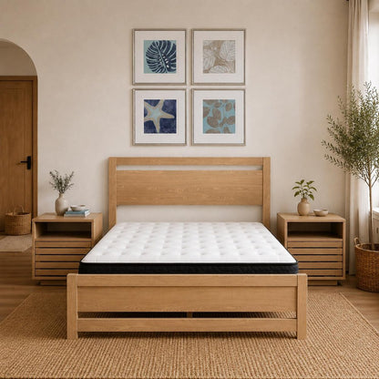 Natural Wood Queen Bed Frame HomeRoots