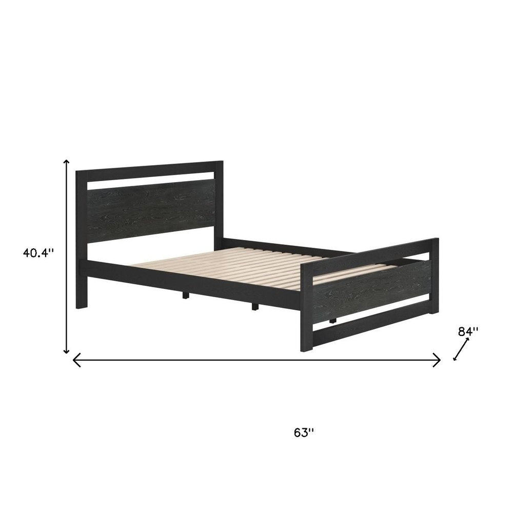 Black Wood Queen Bed Frame HomeRoots