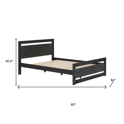 Black Wood Queen Bed Frame HomeRoots