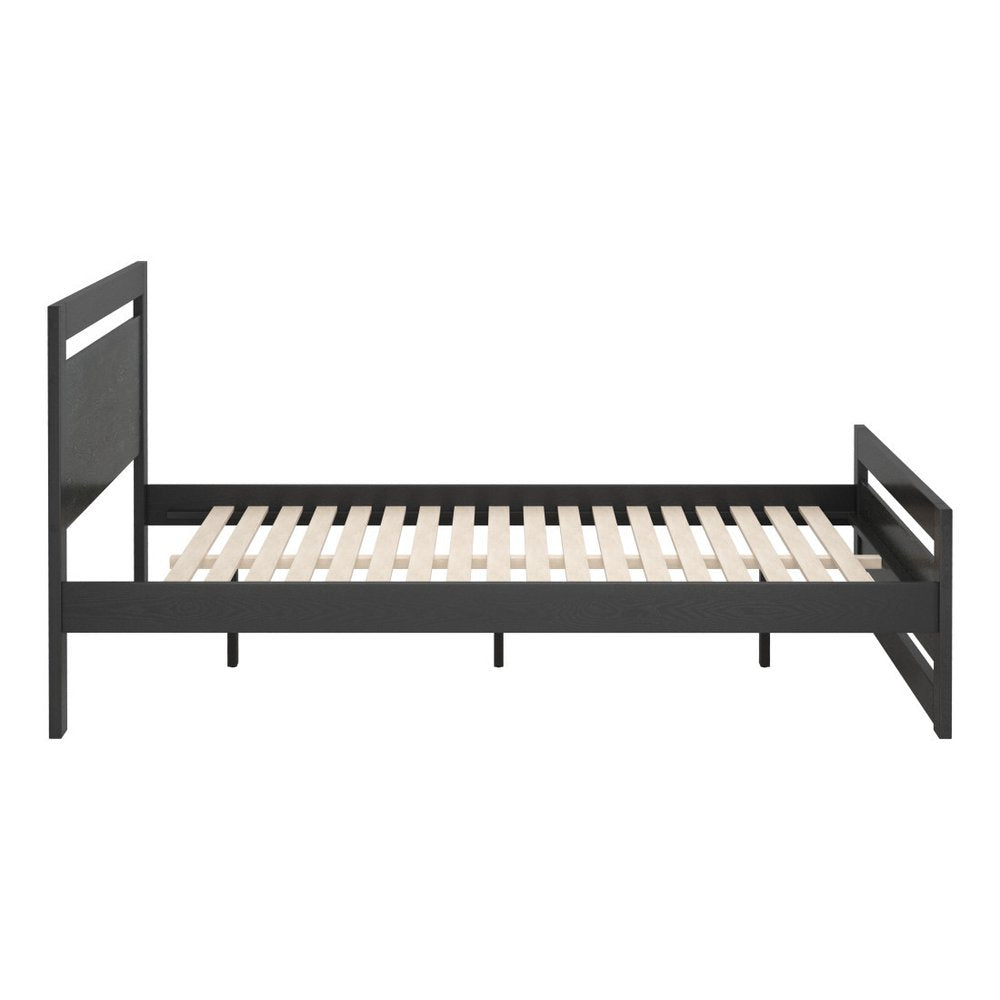 Black Wood Queen Bed Frame HomeRoots