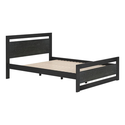 Black Wood Queen Bed Frame HomeRoots