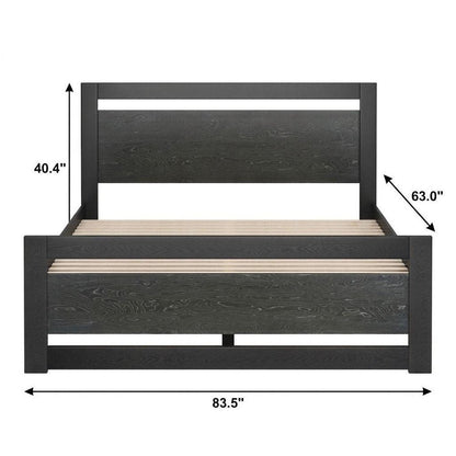 Black Wood Queen Bed Frame HomeRoots