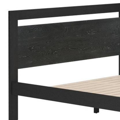 Black Wood Queen Bed Frame HomeRoots