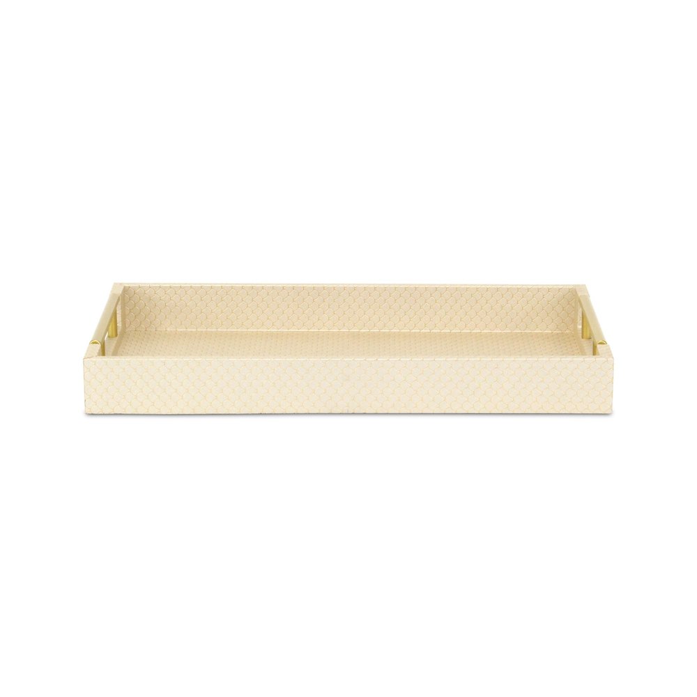 16" Black And Gold Geometric Print Handmade Serving Tray — view 24