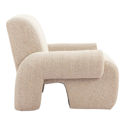 32" Beige Upholstered Arm Chair HomeRoots