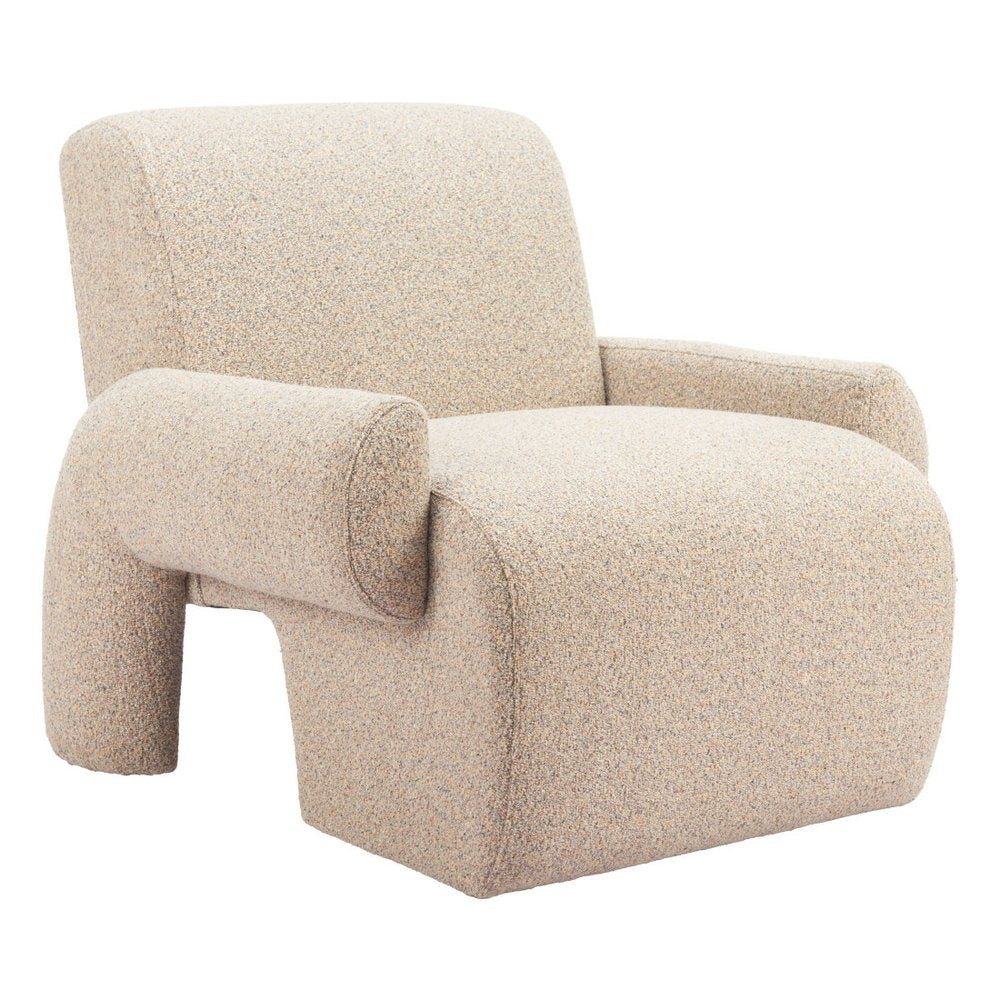32" Beige Upholstered Arm Chair HomeRoots