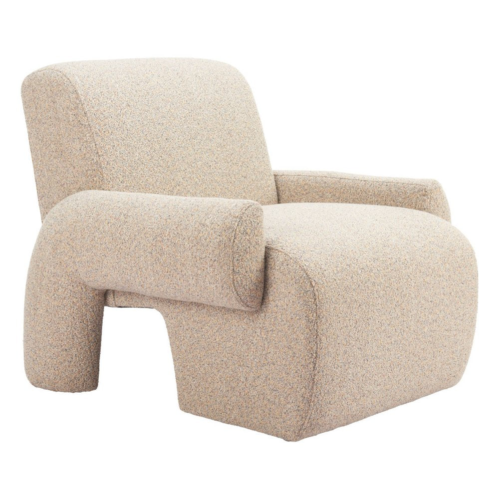 32" Beige Upholstered Arm Chair HomeRoots