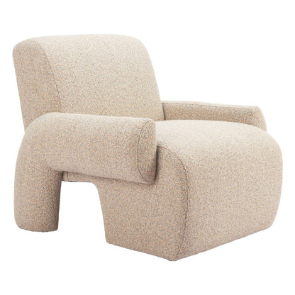 32" Beige Upholstered Arm Chair HomeRoots