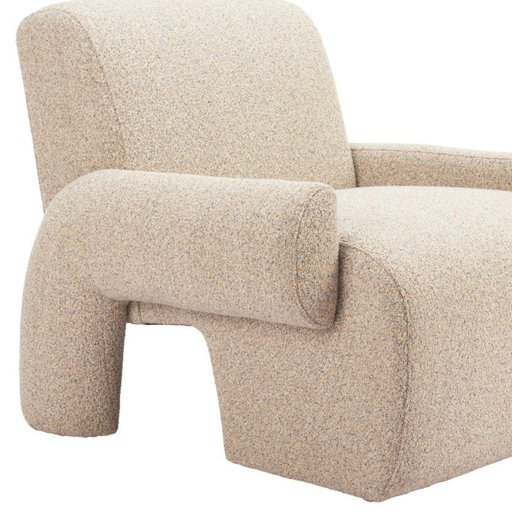 32" Beige Upholstered Arm Chair HomeRoots