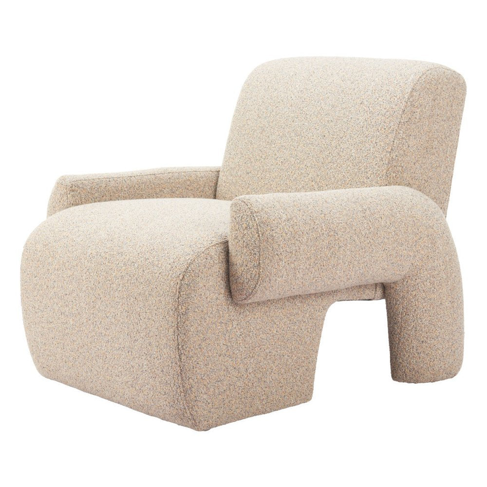 32" Beige Upholstered Arm Chair HomeRoots